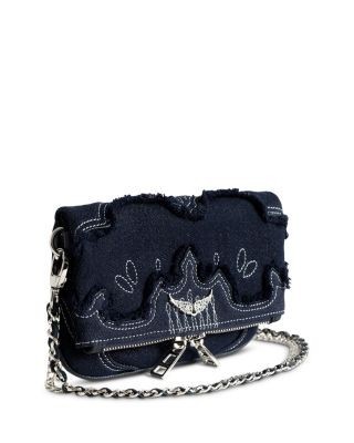 Zadig & Voltaire Rock Mini Western Denim Clutch