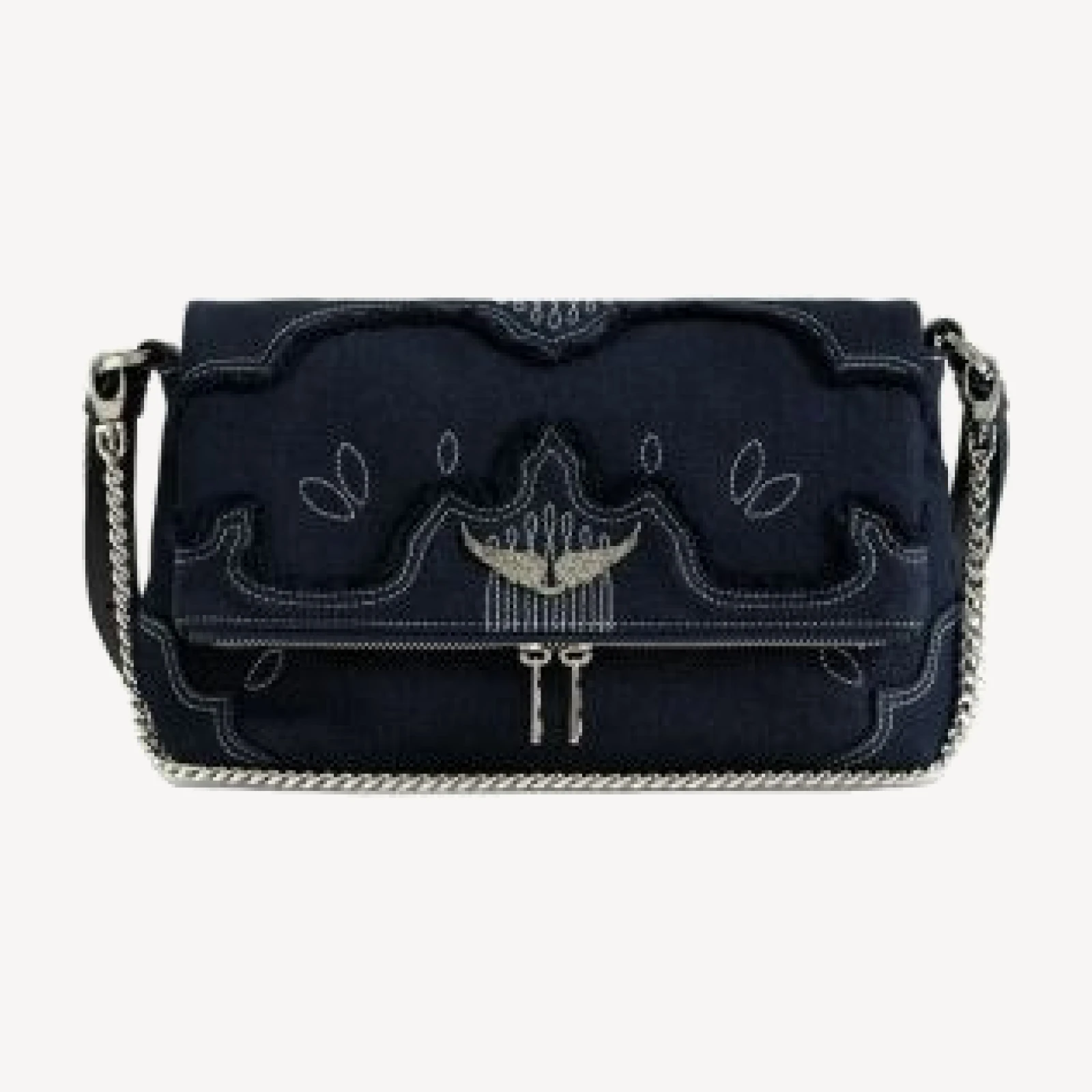 Zadig & Voltaire Rocky Ii Denim Crossbody Bag