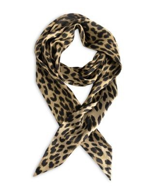 Zadig & Voltaire Rosie Leopard Print Silk Skinny Scarf