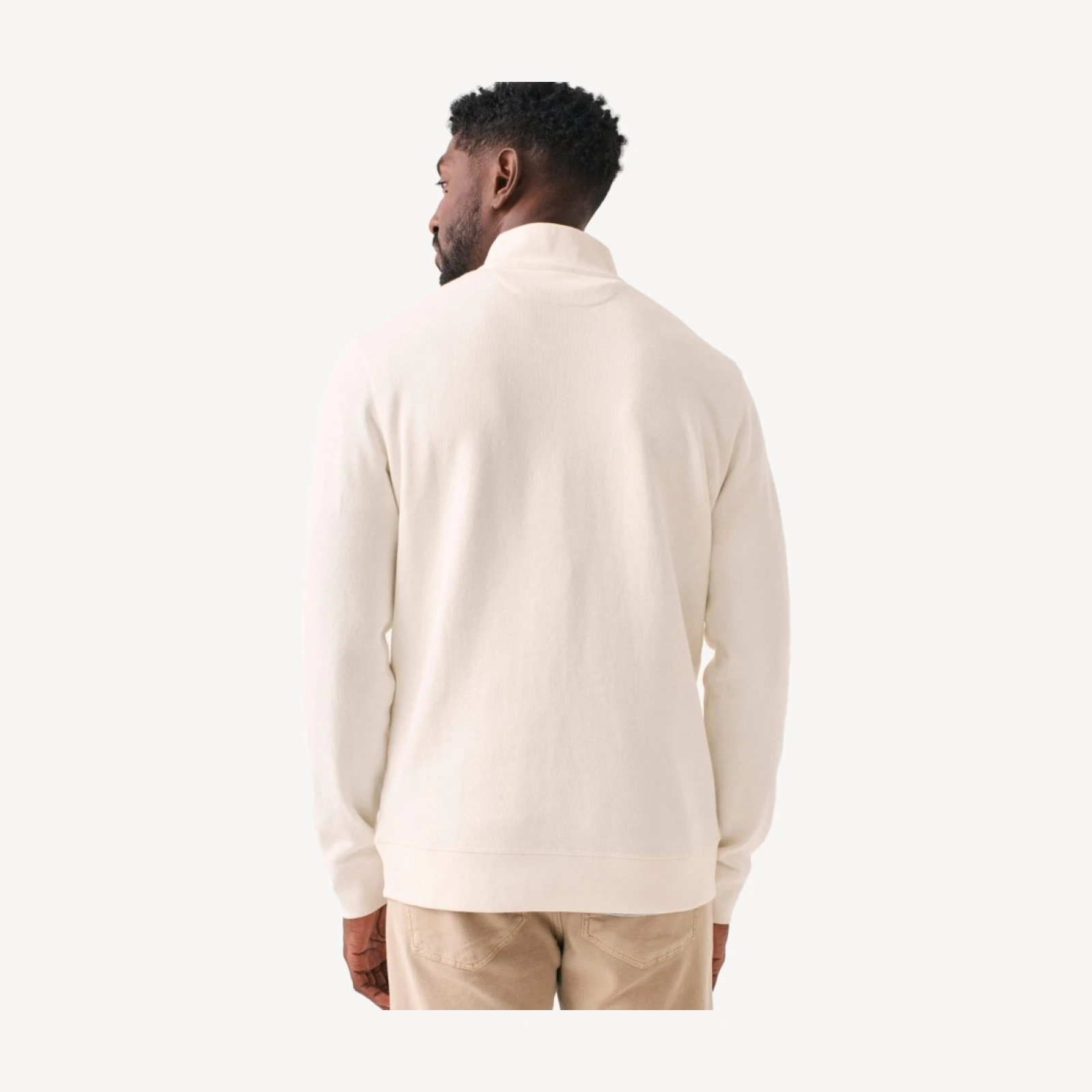 Kiawah Long-Sleeve Terry Quarter-Zip - Solar White