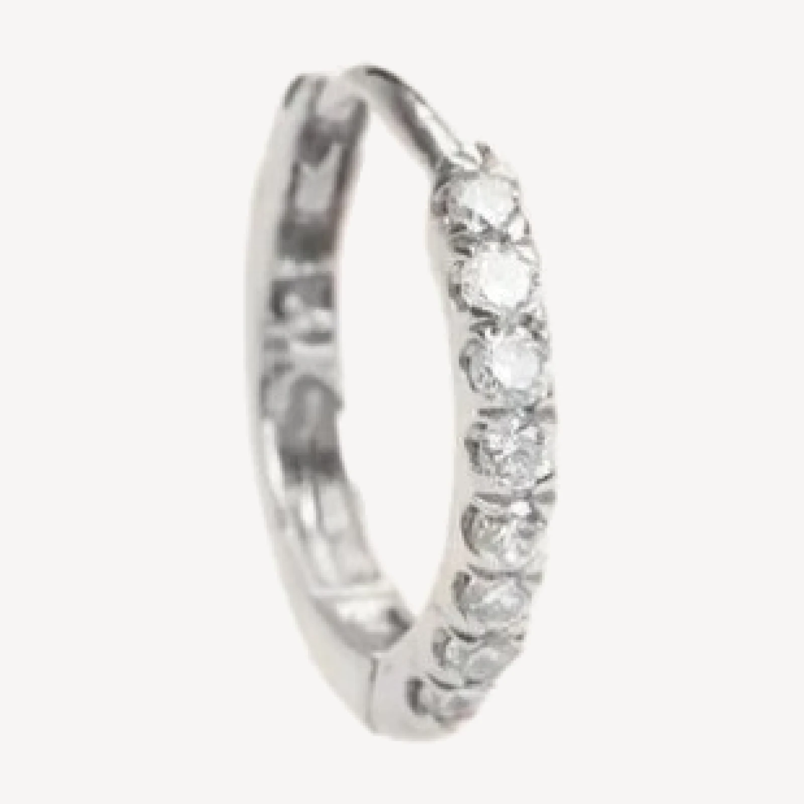 Medium Huggie with Diamonds