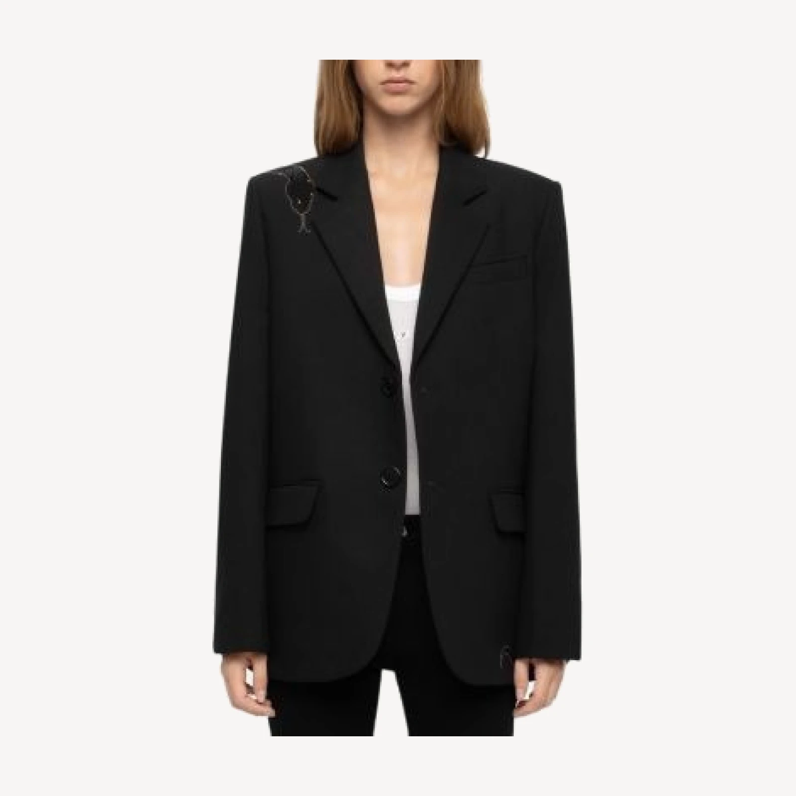 Zadig & Voltaire Vanille Snake Embellished Blazer