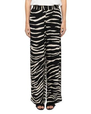 Zadig & Voltaire Pin Zebra Print Pull On Pants