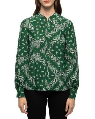 Zadig & Voltaire Twina Bandana Print Silk Top