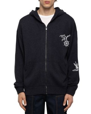 Zadig & Voltaire Camillo Wool & Cashmere Knit Graphic Hoodie