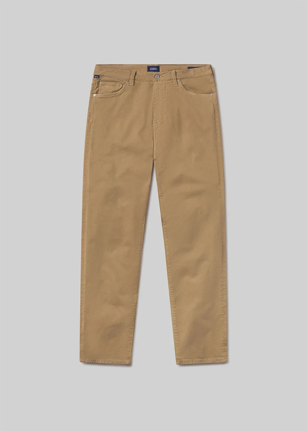 Elijah Straight Cashmere Touch Twill in Tan