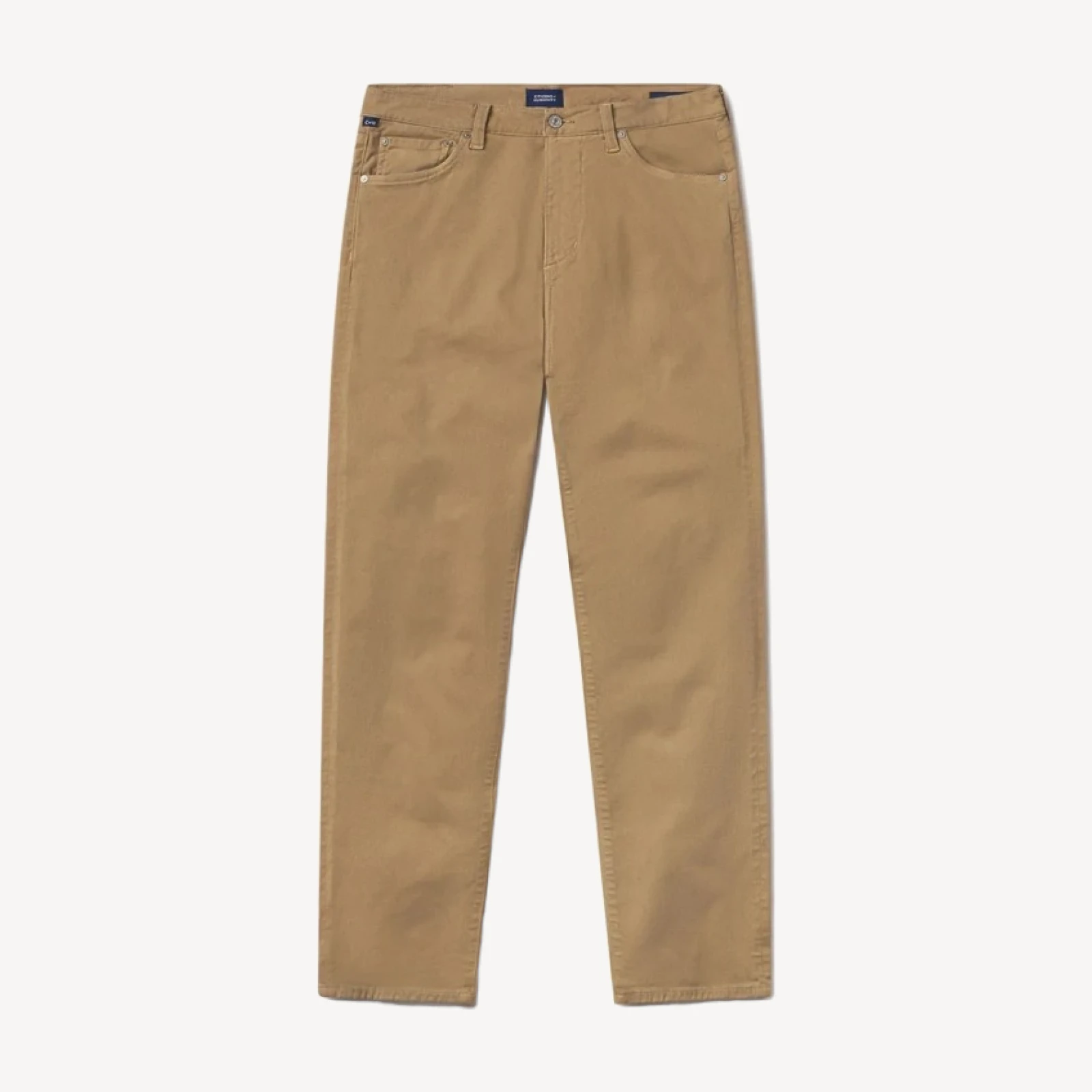 Elijah Straight Cashmere Touch Twill in Tan