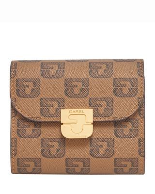 Gerard Darel Mini Logo Print Leather Wallet