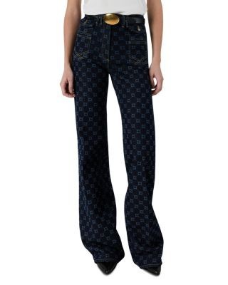 Gerard Darel Anna High Rise Flared Jeans in Blue