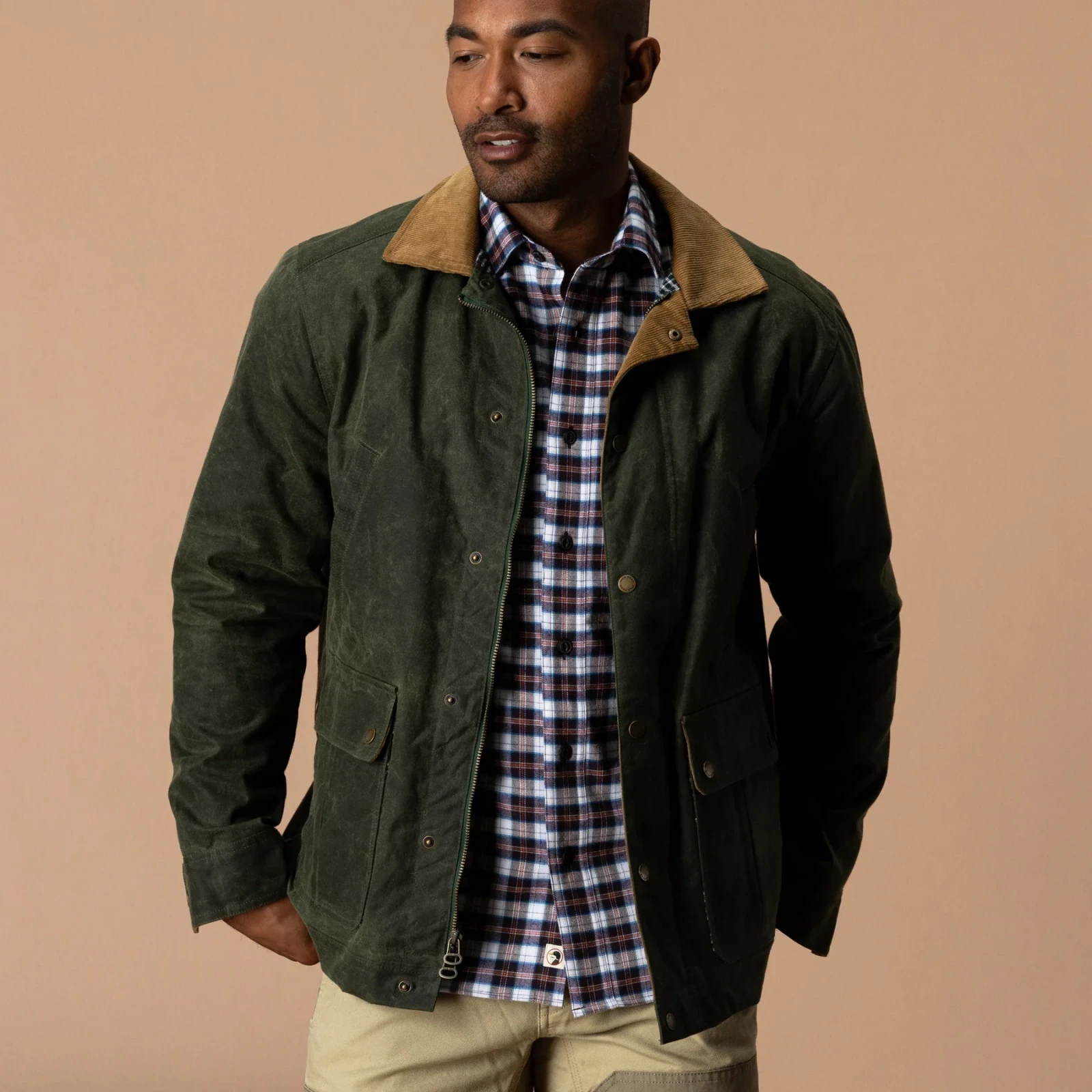 Waxed Duck Canvas Jacket - Deep Olive