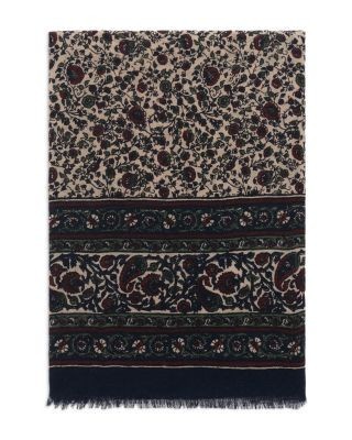 Gerard Darel Stella Floral Paisley Wool Scarf