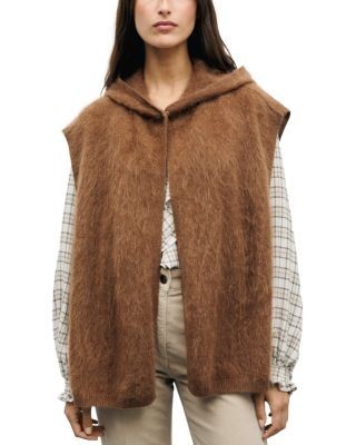 Gerard Darel Sine Cashmere Hooded Poncho