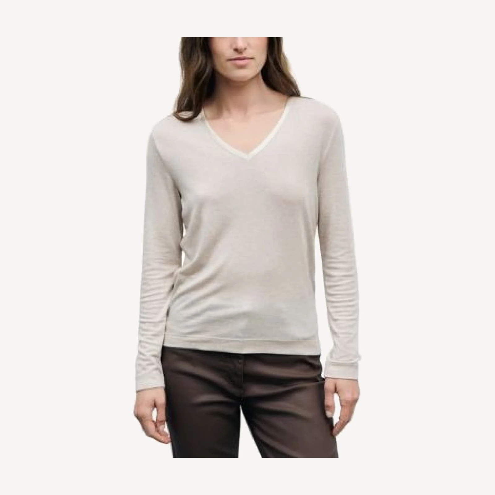 Gerard Darel Belen Long Sleeve Semi Sheer Tee