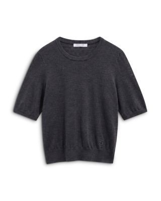 Gerard Darel Reine Merino Wool Short Sleeve Sweater