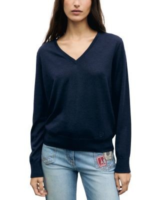 Gerard Darel Rachel Merino Wool V Neck Sweater