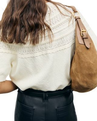 Gerard Darel Roberte Cotton Pointelle Sweater