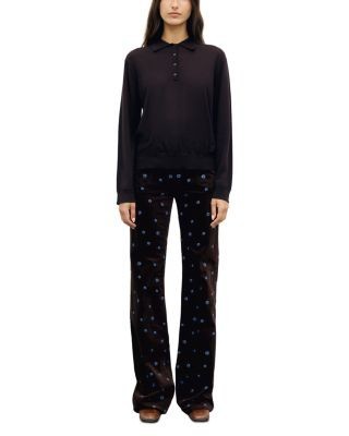 Gerard Darel Rebeca Merino Wool Collared Sweater