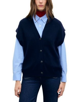 Gerard Darel Reba Wool Cardigan Vest