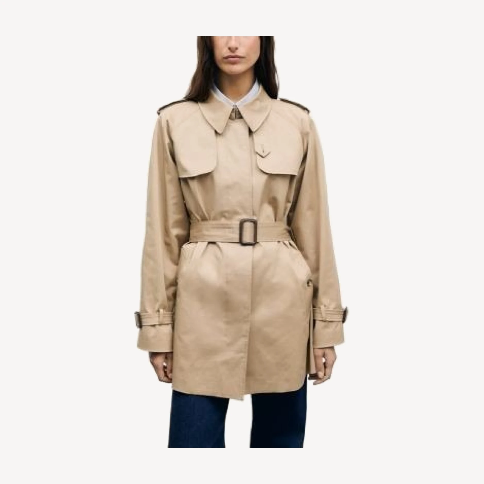 Gerard Darel Vania Cotton Blend Trench Coat