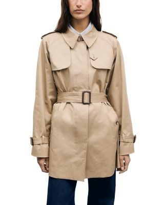Gerard Darel Vania Cotton Blend Trench Coat