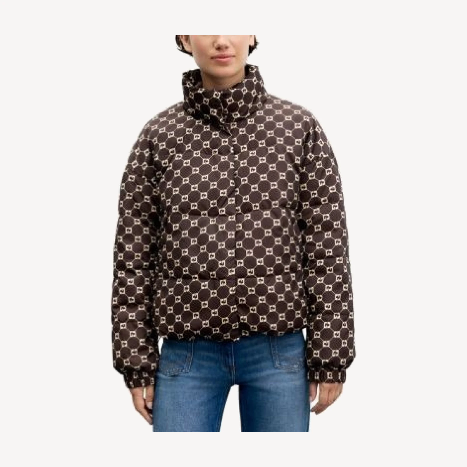 Gerard Darel Amar Checkered Puffer Coat