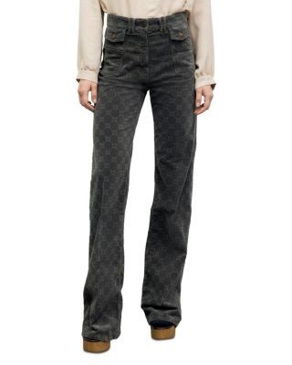 Gerard Darel Anna High Rise Flare Jeans in Charcoal
