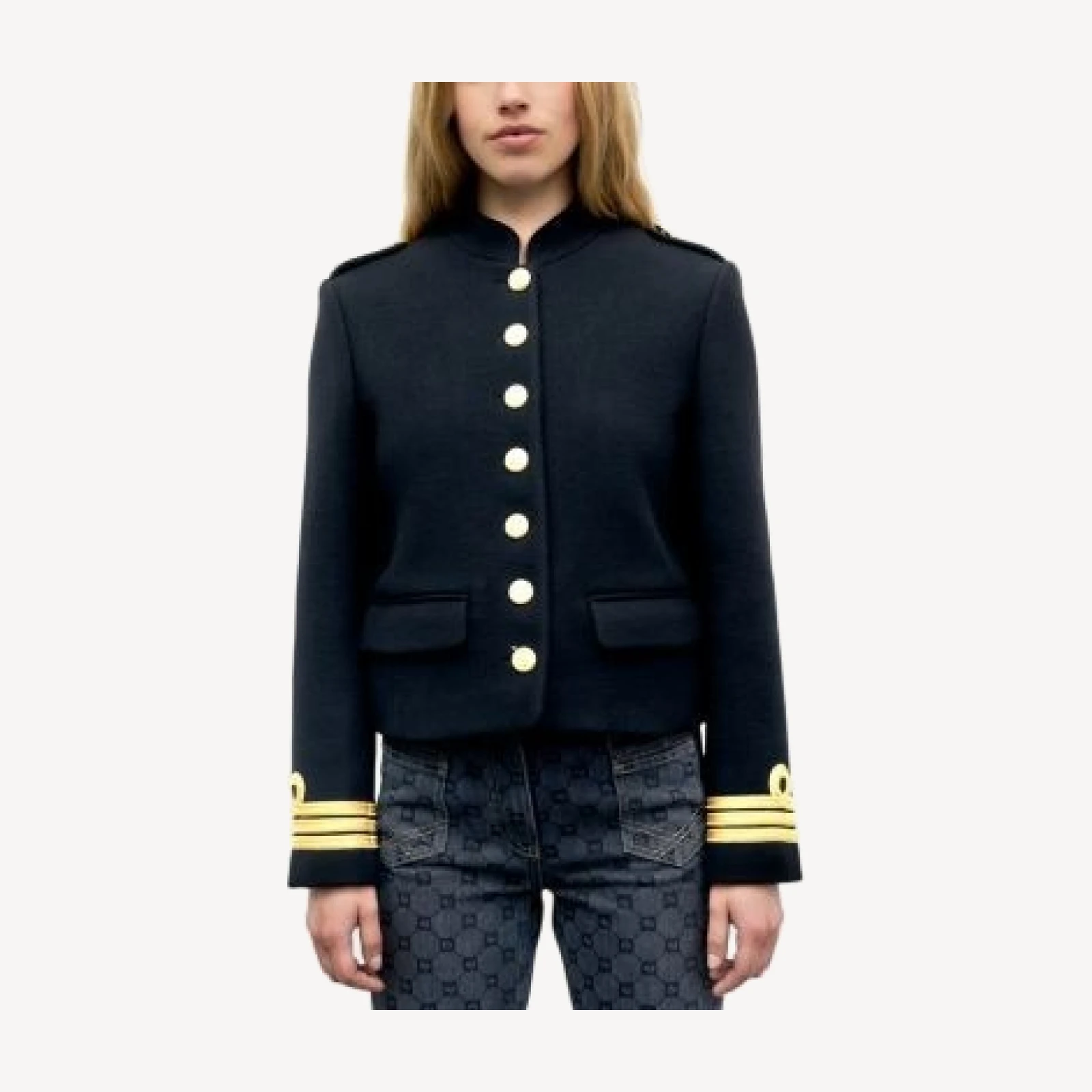 Gerard Darel Joslyn Button Front Military Jacket
