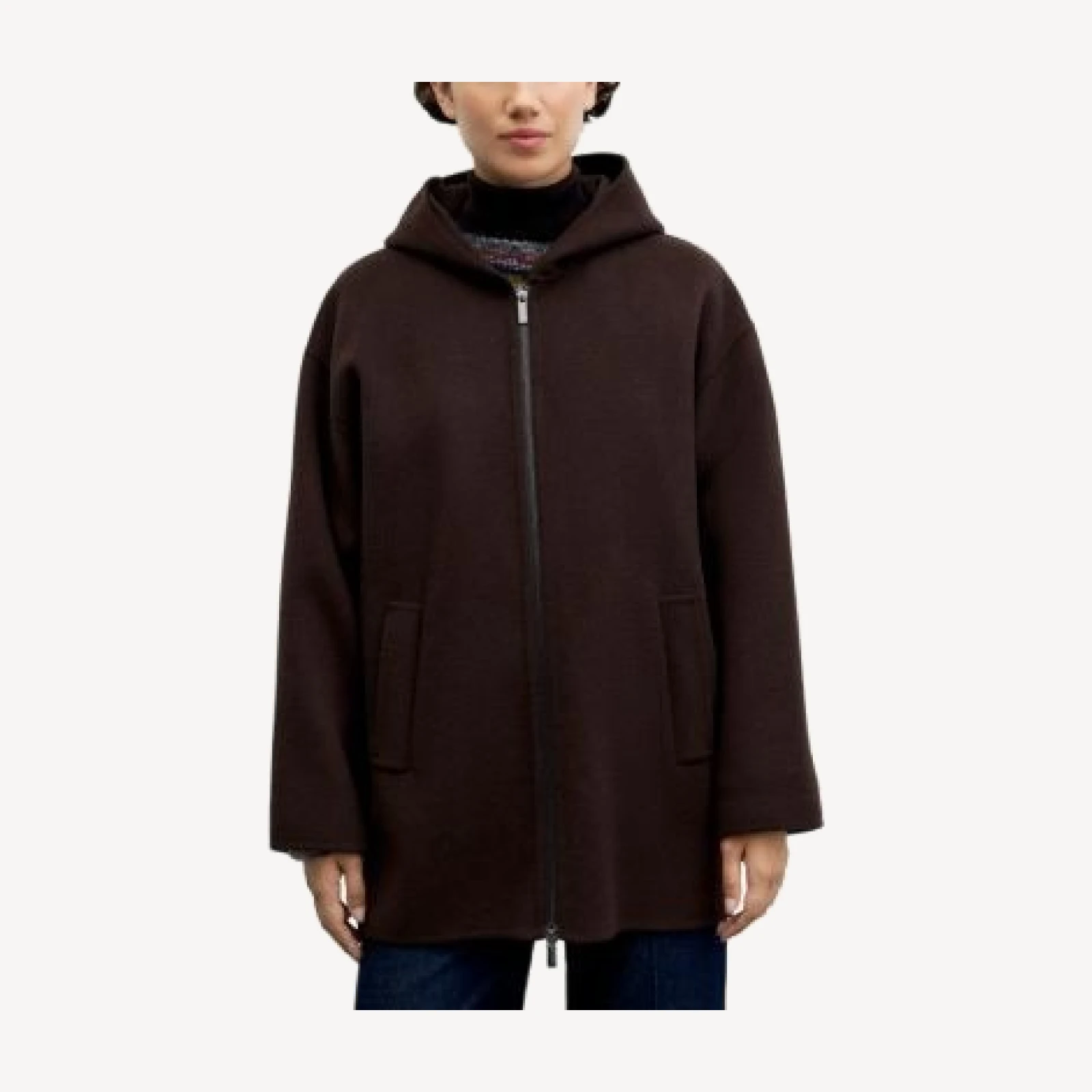 Gerard Darel Alva Wool Hooded Coat
