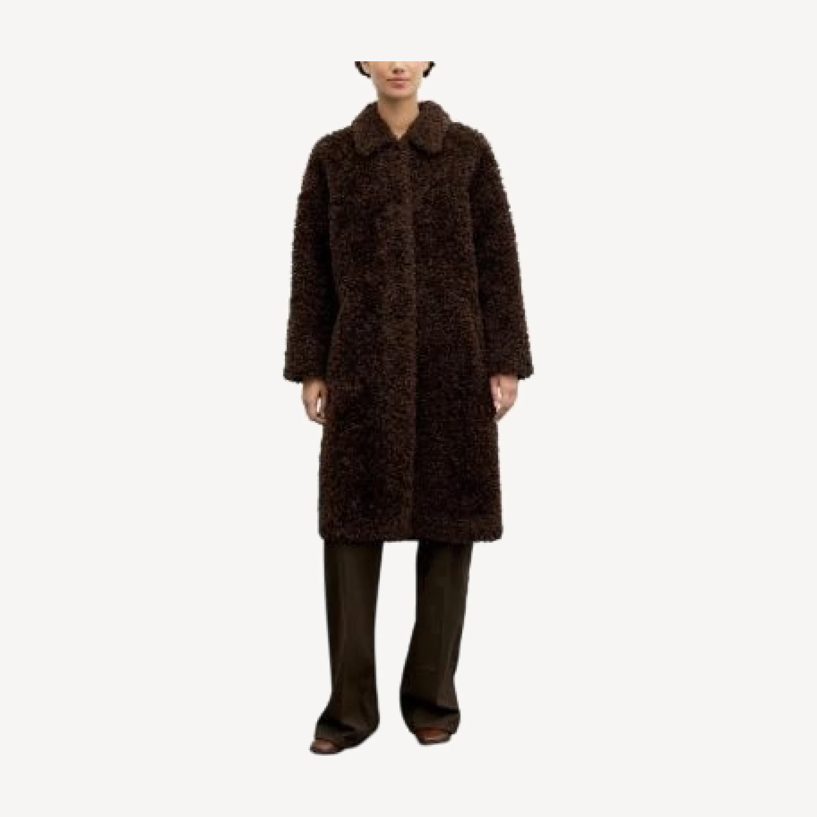 Gerard Darel Asta Long Teddy Coat