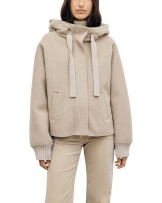 Gerard Darel Anor Wool-Blend Hooded Coat