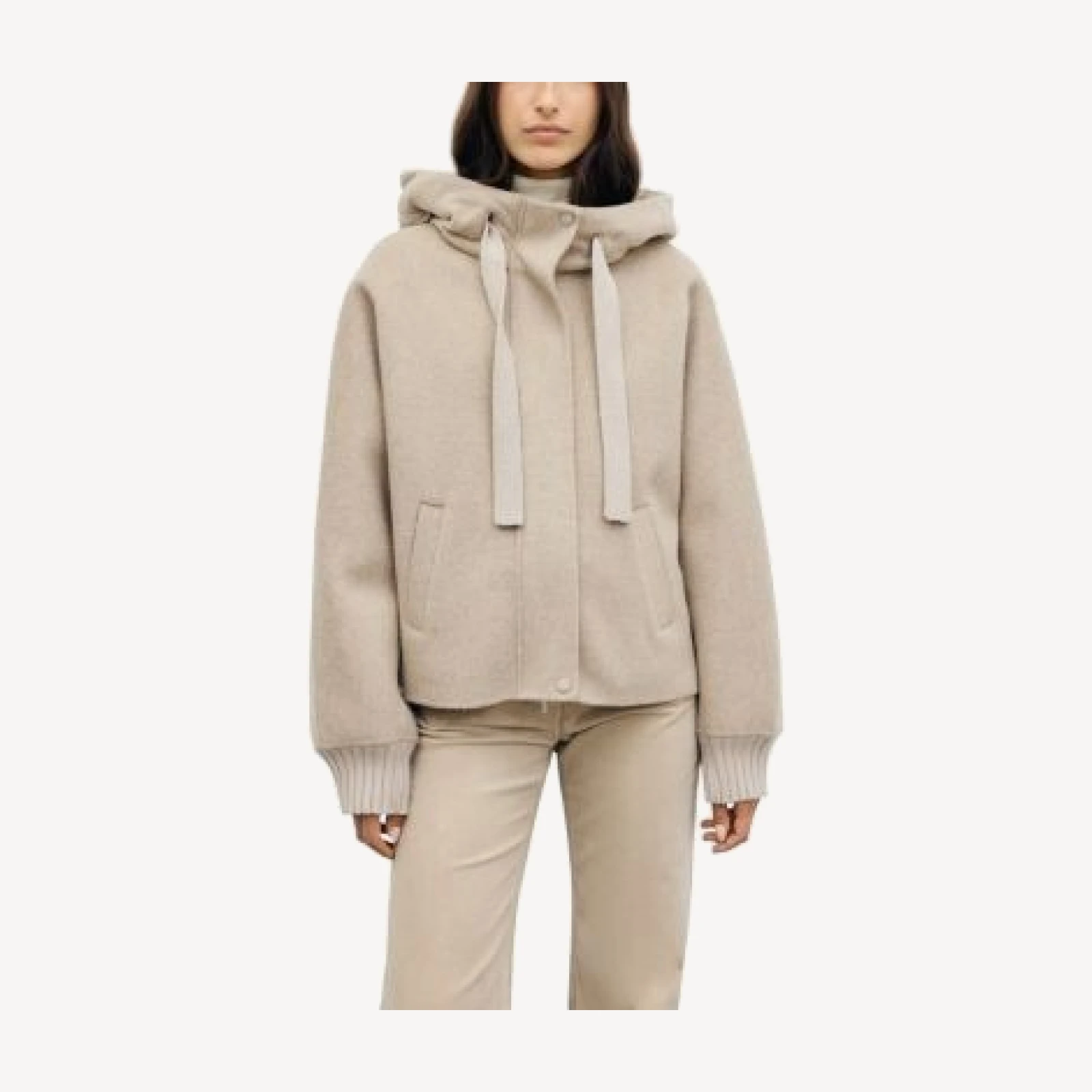 Gerard Darel Anor Wool-Blend Hooded Coat