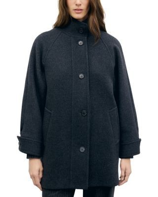 Gerard Darel Avry Wool Blend High Collar Coat