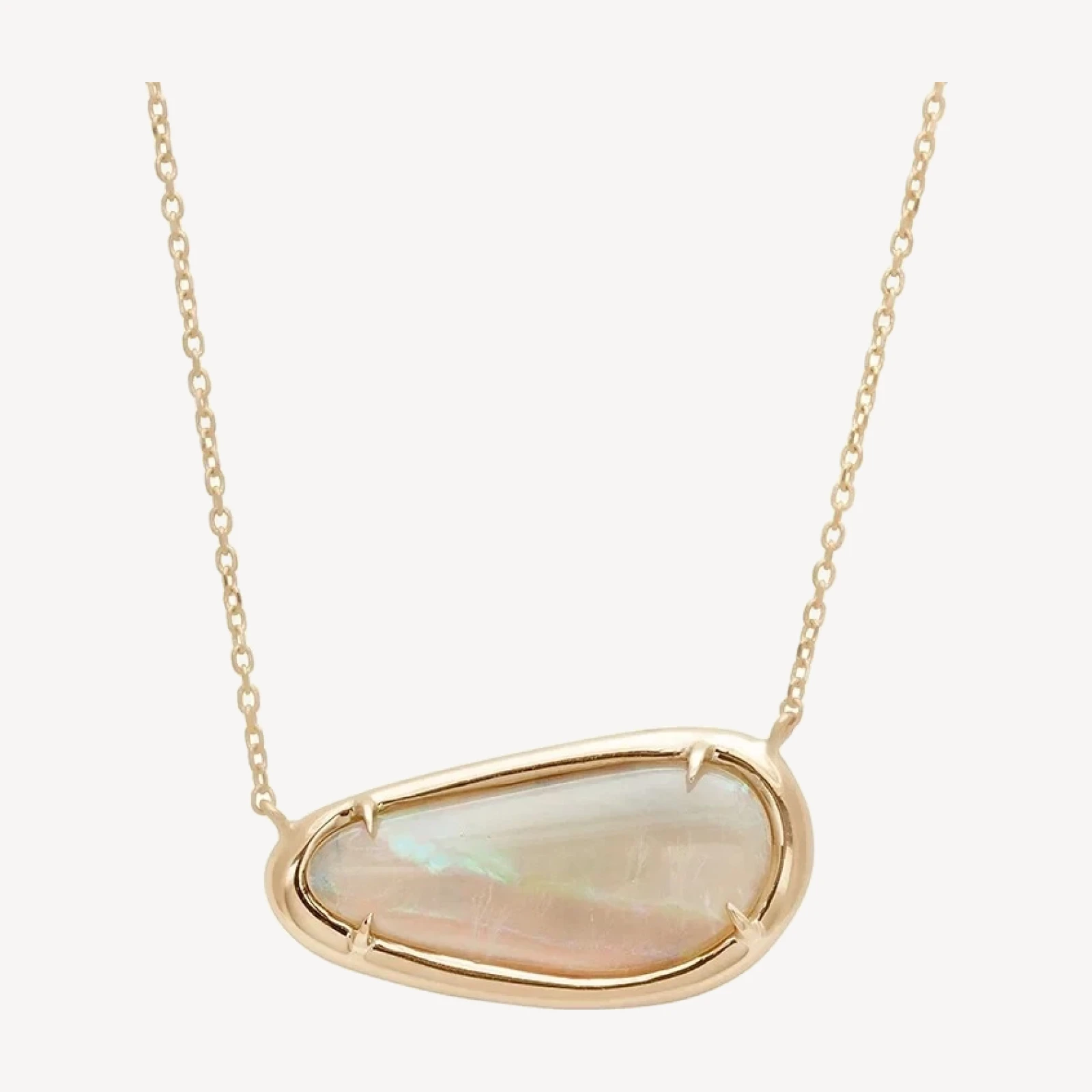 Opal Amulet Necklace - Yellow Gold & Opal