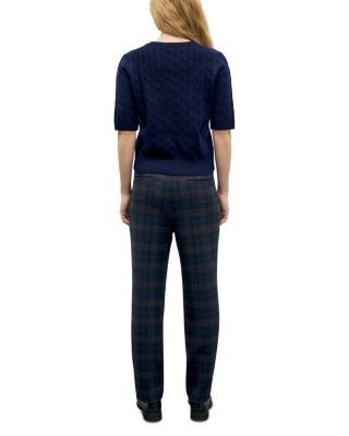 Gerard Darel Raisa Cable Knit Short Sleeve Sweater