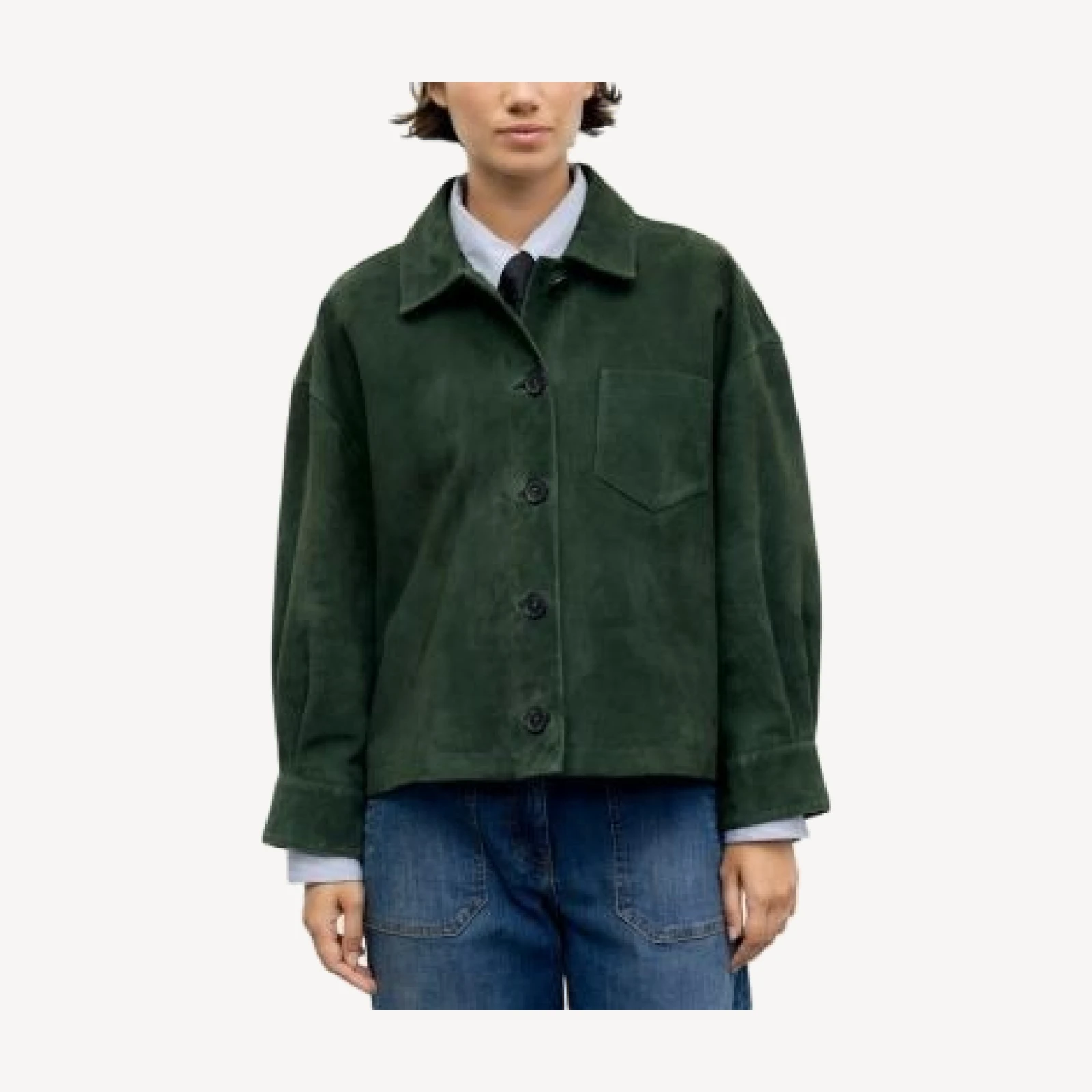 Gerard Darel Pia Suede Button Front Jacket