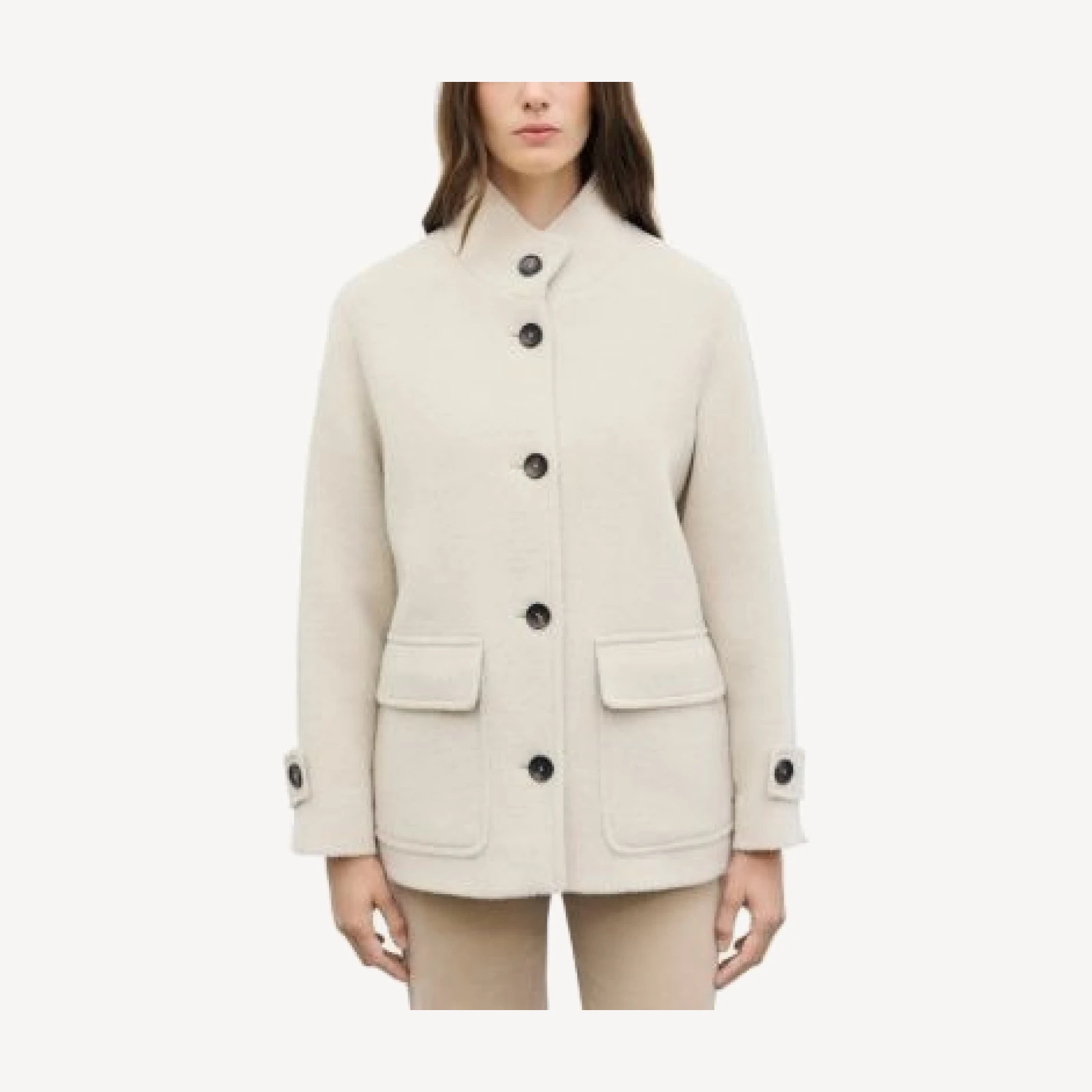 Gerard Darel Alay High Collar Flap Pocket Coat