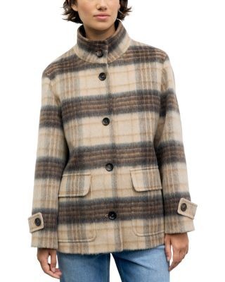 Gerard Darel Ally Printed Button Front Coat