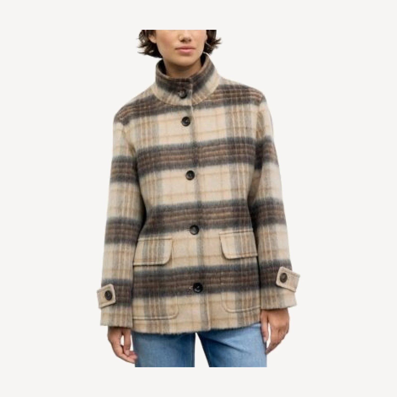 Gerard Darel Ally Printed Button Front Coat