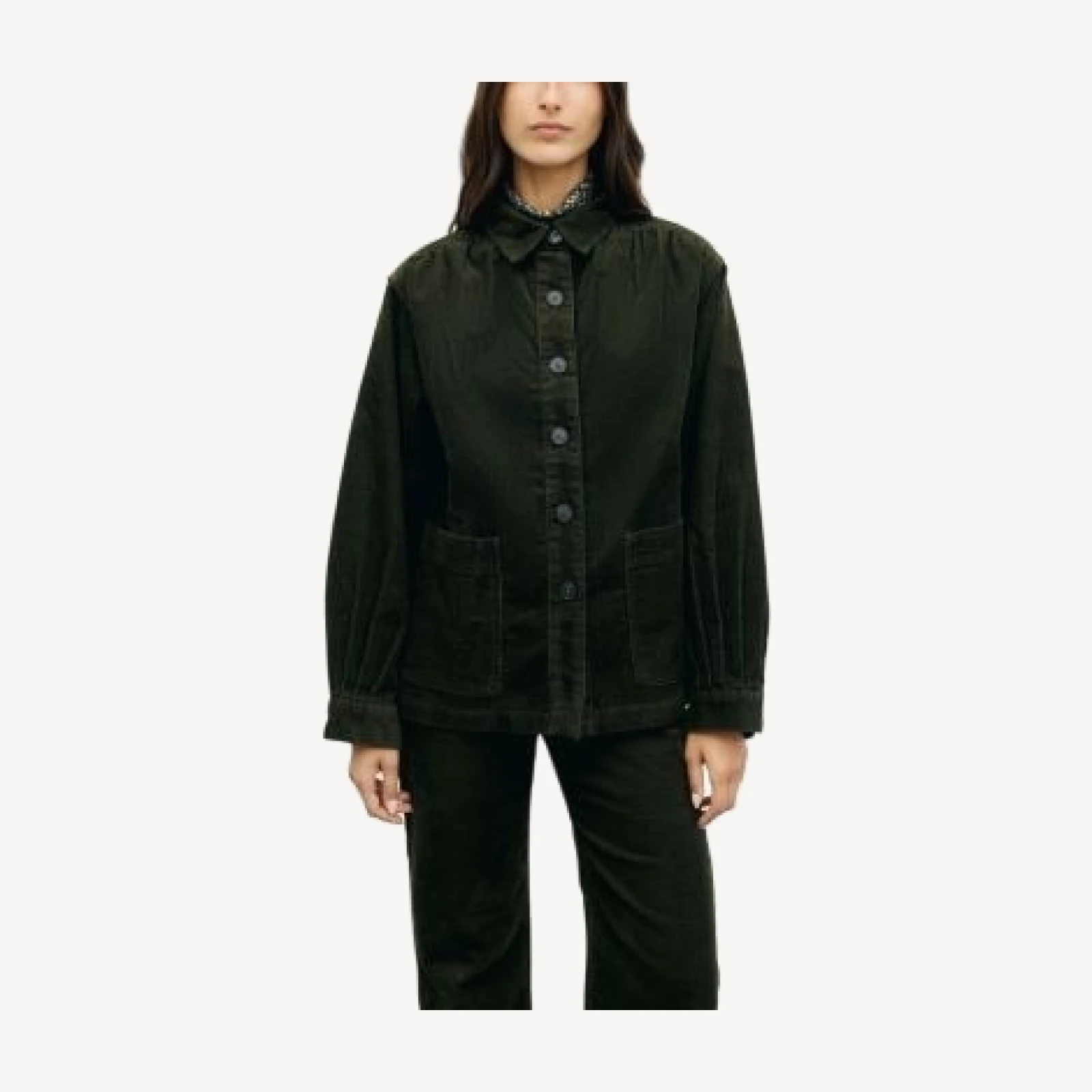 Gerard Darel Jena Cotton Stretch Corduroy Overshirt