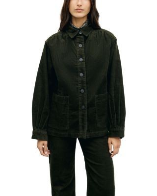 Gerard Darel Jena Cotton Stretch Corduroy Overshirt
