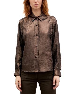 Gerard Darel Loyce Metallic Textured Blouse