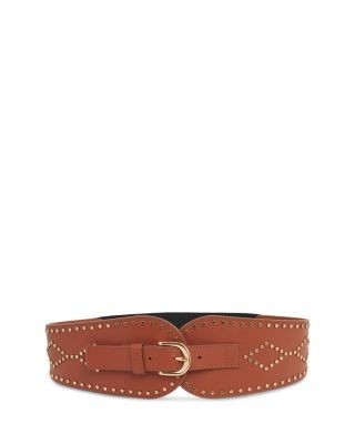 Gerard Darel Women's Olympe Studded Leather Waist Belt