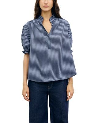 Gerard Darel Louann Ruffled High Collar Blouse