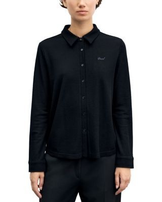 Gerard Darel Bambi Wool Button Front Shirt