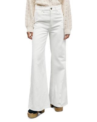 Gerard Darel Bianca High Rise Straight Jeans in White