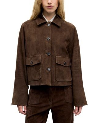 Gerard Darel Pola Suede Button Front Jacket