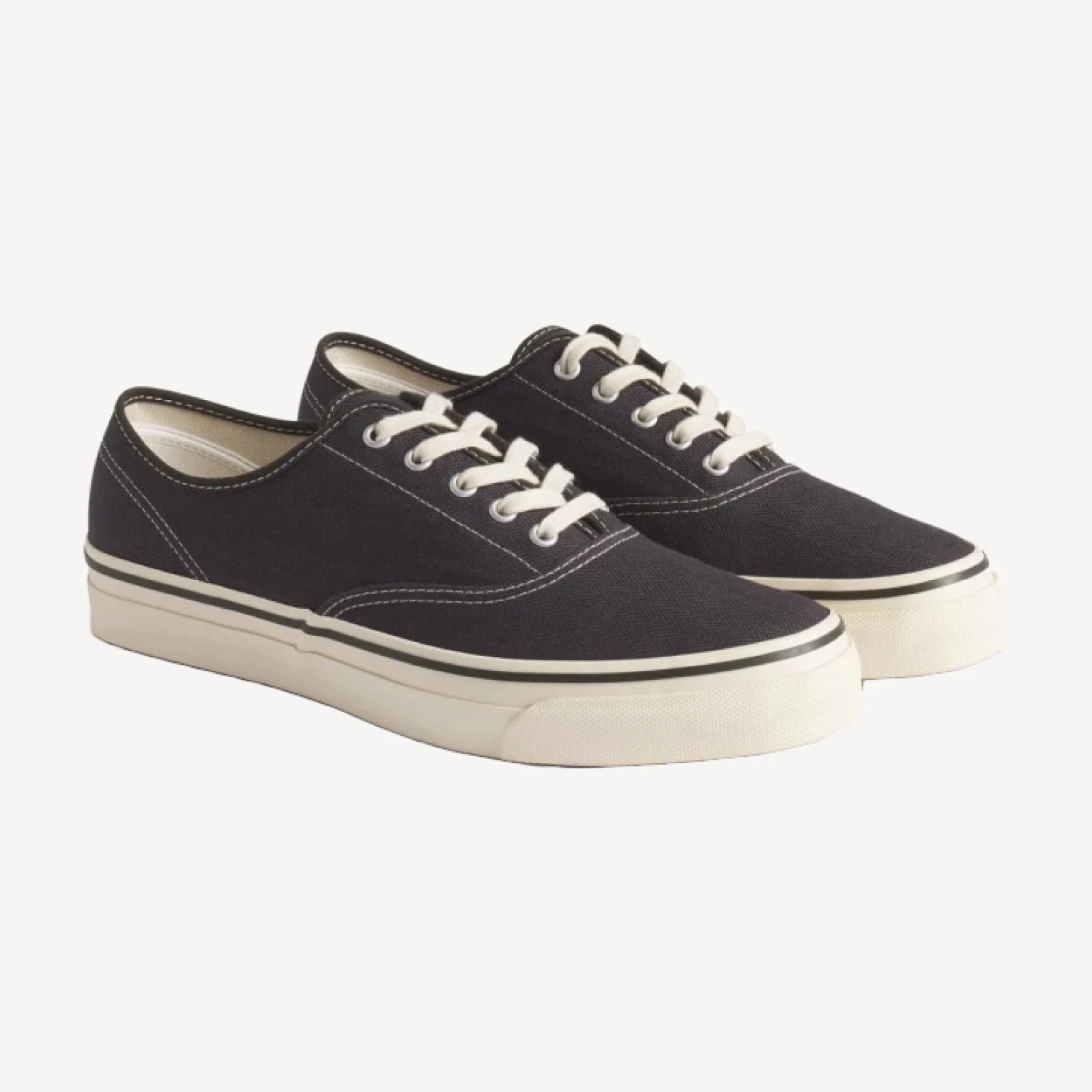 Vintage Navy Herringbone Moonstar Deck Shoe
