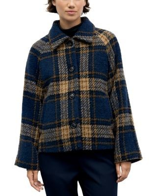 Gerard Darel Almy Plaid Coat
