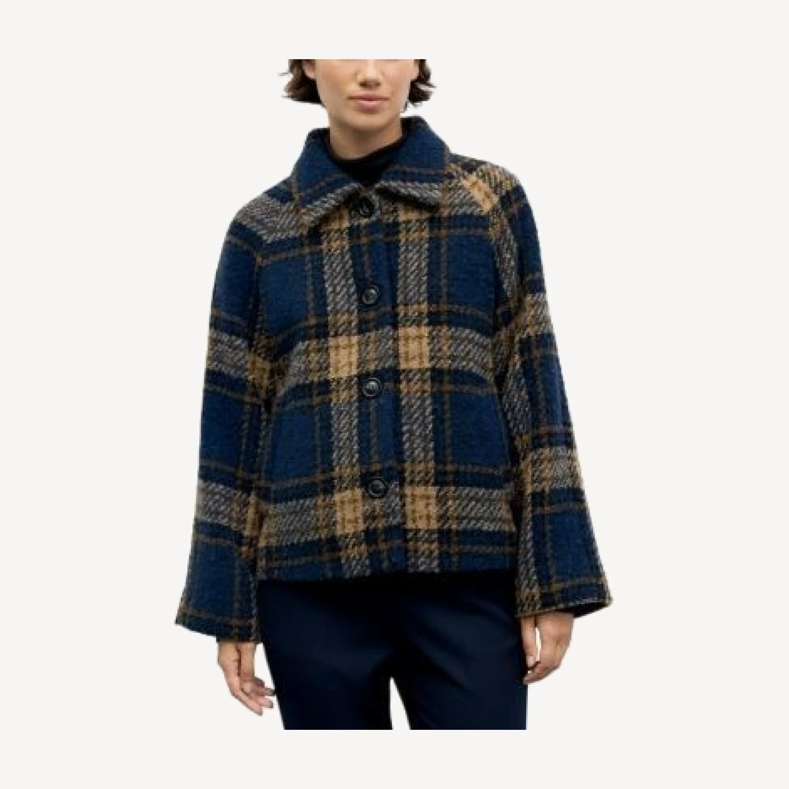 Gerard Darel Almy Plaid Coat
