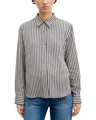 Gerard Darel Loris Printed Button Front Blouse